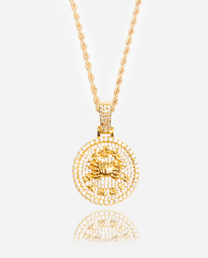 Cancer Zodiac Pendant - Gold