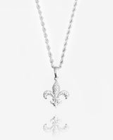 Iced Fleur-de-lis Pendant