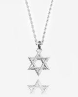 Iced Star Of David Pendant