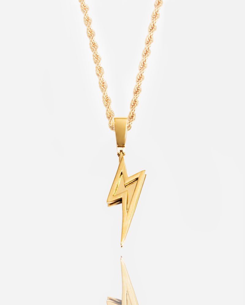 Lightning Bolt Pendant - Gold