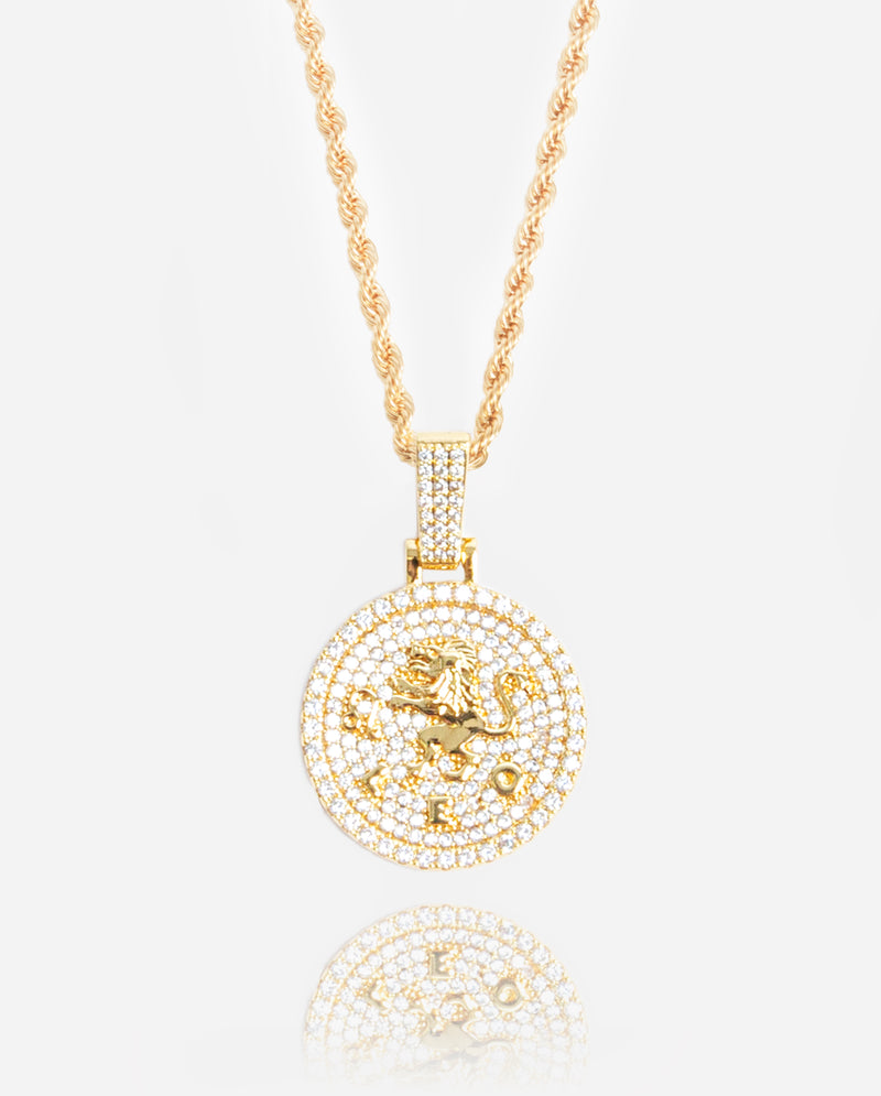 Leo Zodiac Pendant - Gold