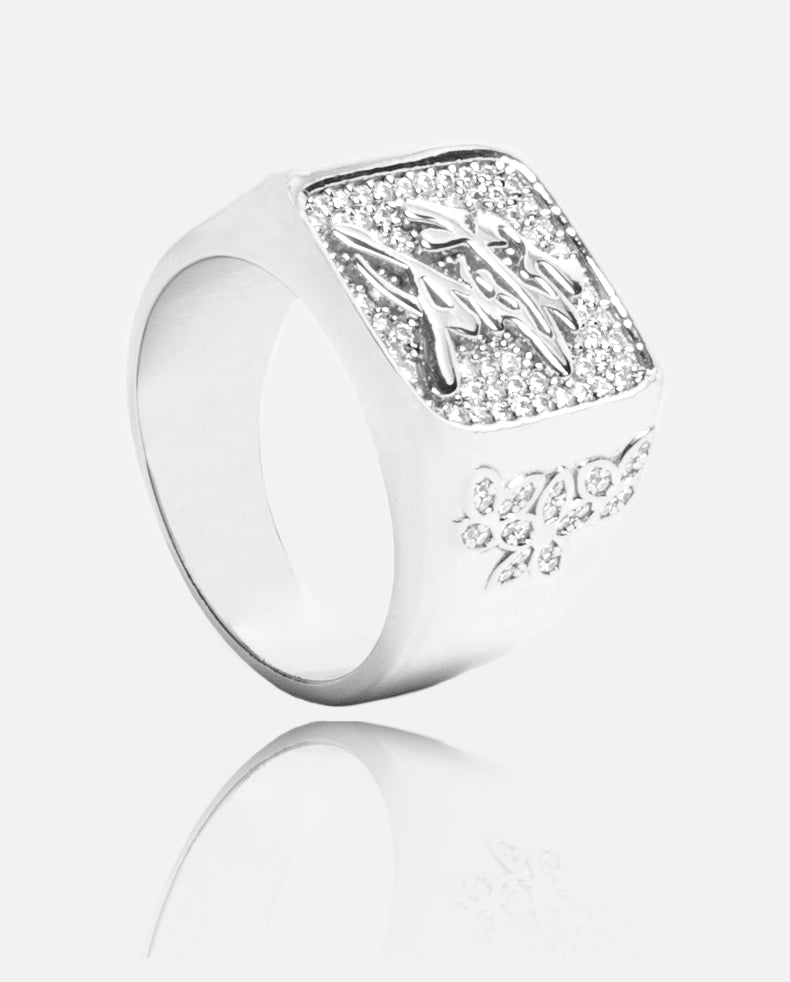 Japanese Love Square Signet Ring