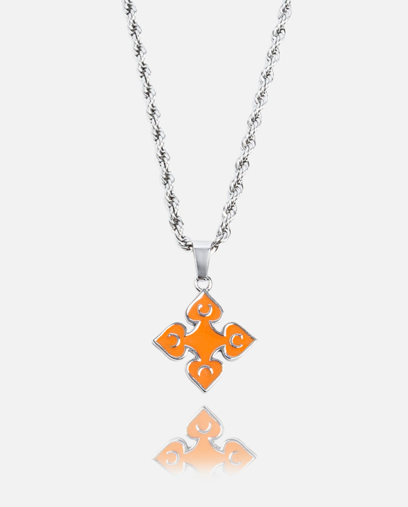 Orange Spade Pendant