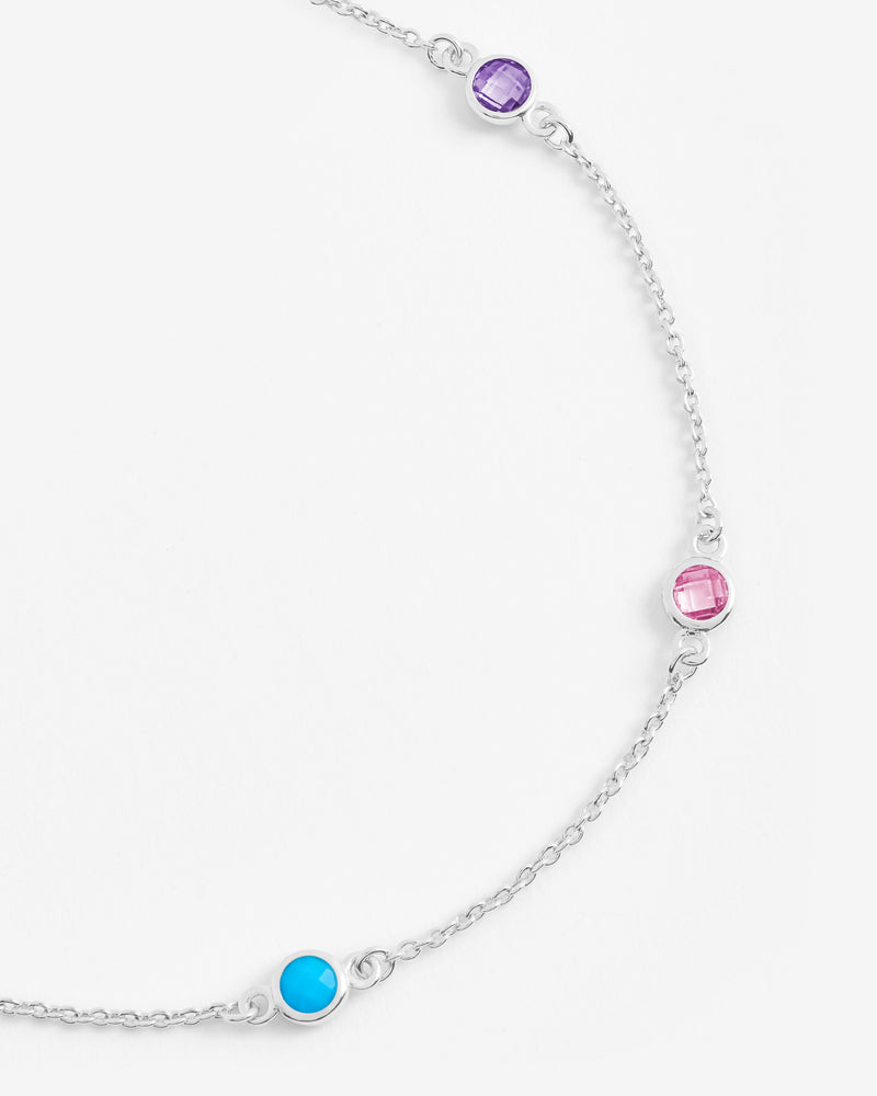 Multicolour Bezel Stone Bracelet