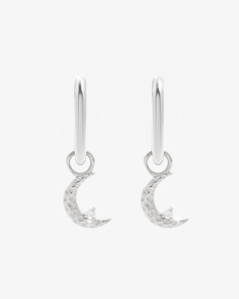 Moon Hoop Earrings