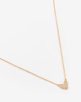 Pave Heart Necklace - Gold