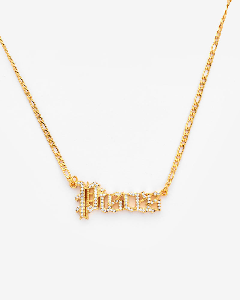 Iced Pisces Zodiac Necklace - Gold