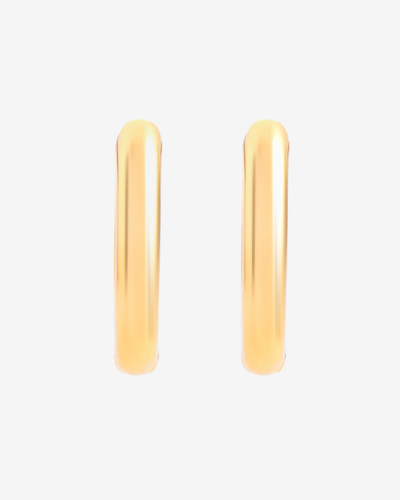 Rectangular Hoop Earrings - Gold