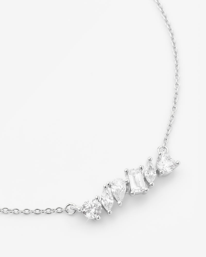 Staggered Iced Row Necklace
