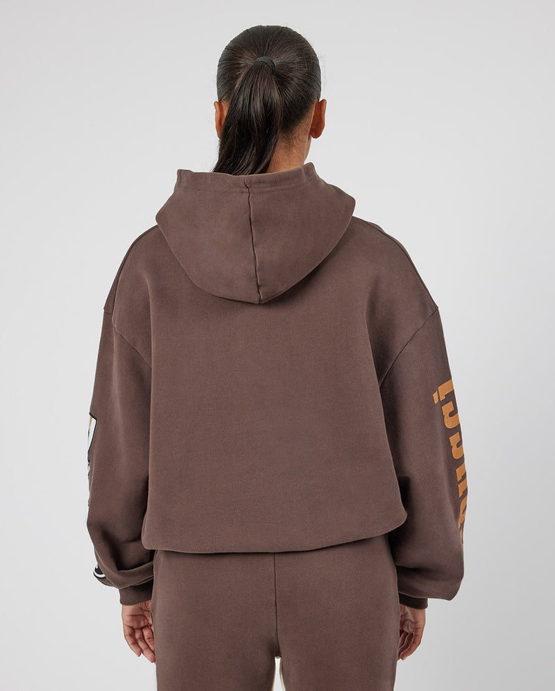 Cernucci Badge Logo Hoodie - Chocolate