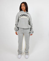 Cernucci Badge Logo Hoodie - Grey Marl