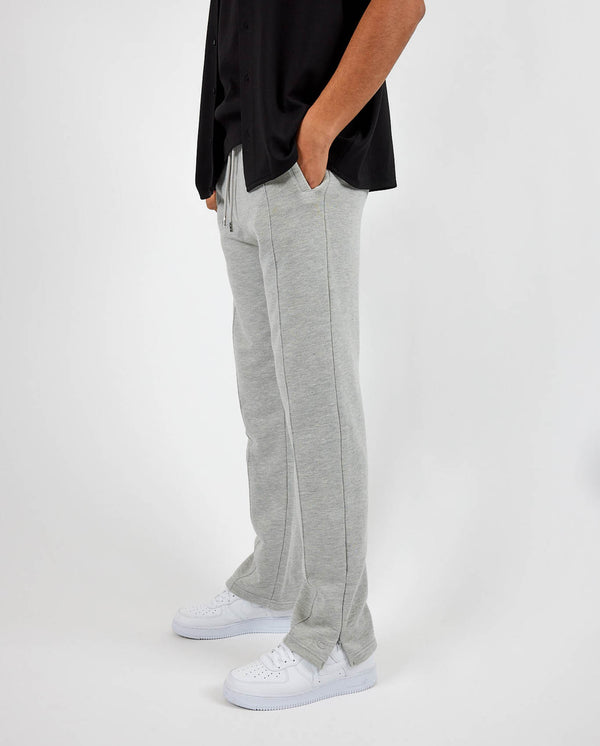 Split Hem Jogger - Grey Marl