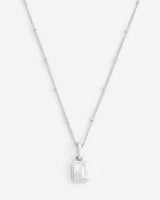 Clear Baguette Bezel Set Necklace