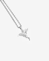 Angel Gun Pendant - White Gold - Cernucci