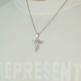 Angel Gun Pendant - White Gold - Cernucci