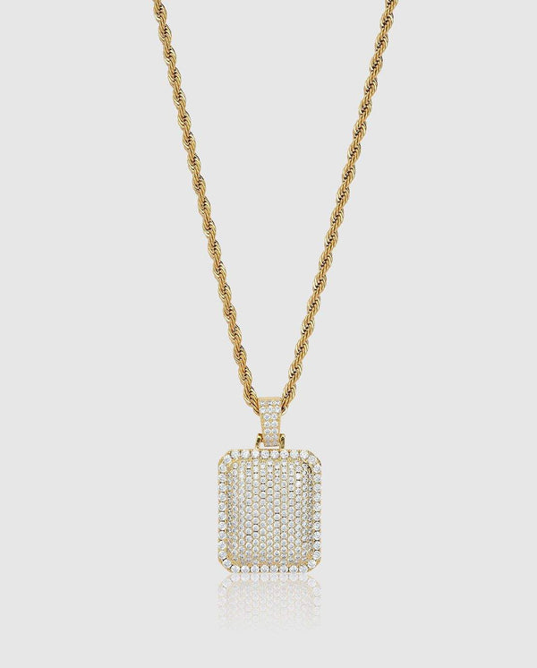 Iced Cube Pendant - Gold - Cernucci