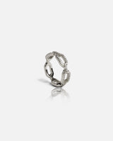 Iced Hermes Ring - White Gold - Cernucci