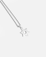 Iced Star Of David Pendant - White Gold - Cernucci