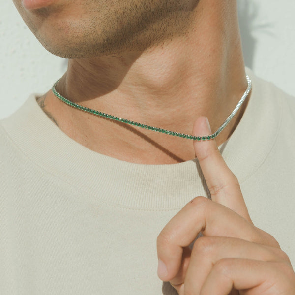 Micro Tennis Chain - Green - Cernucci