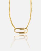 Paper Clip Necklace - Gold - Cernucci