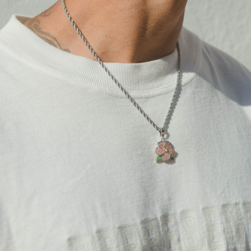 Pink Flower Pendant - Cernucci